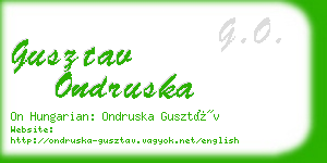 gusztav ondruska business card